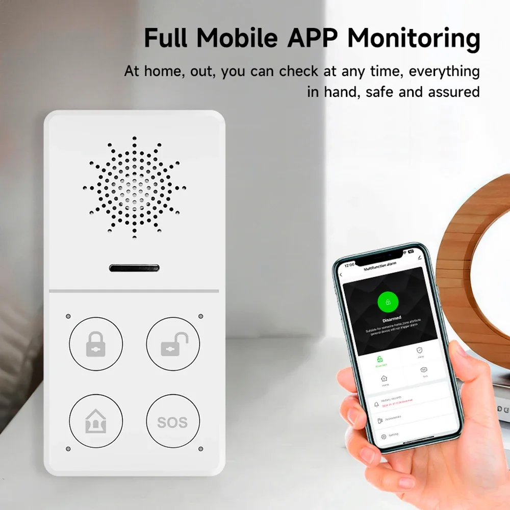 Tuya Wifi Smart Alarm System 4 - Sim Gsm Alarm 评论和价格
