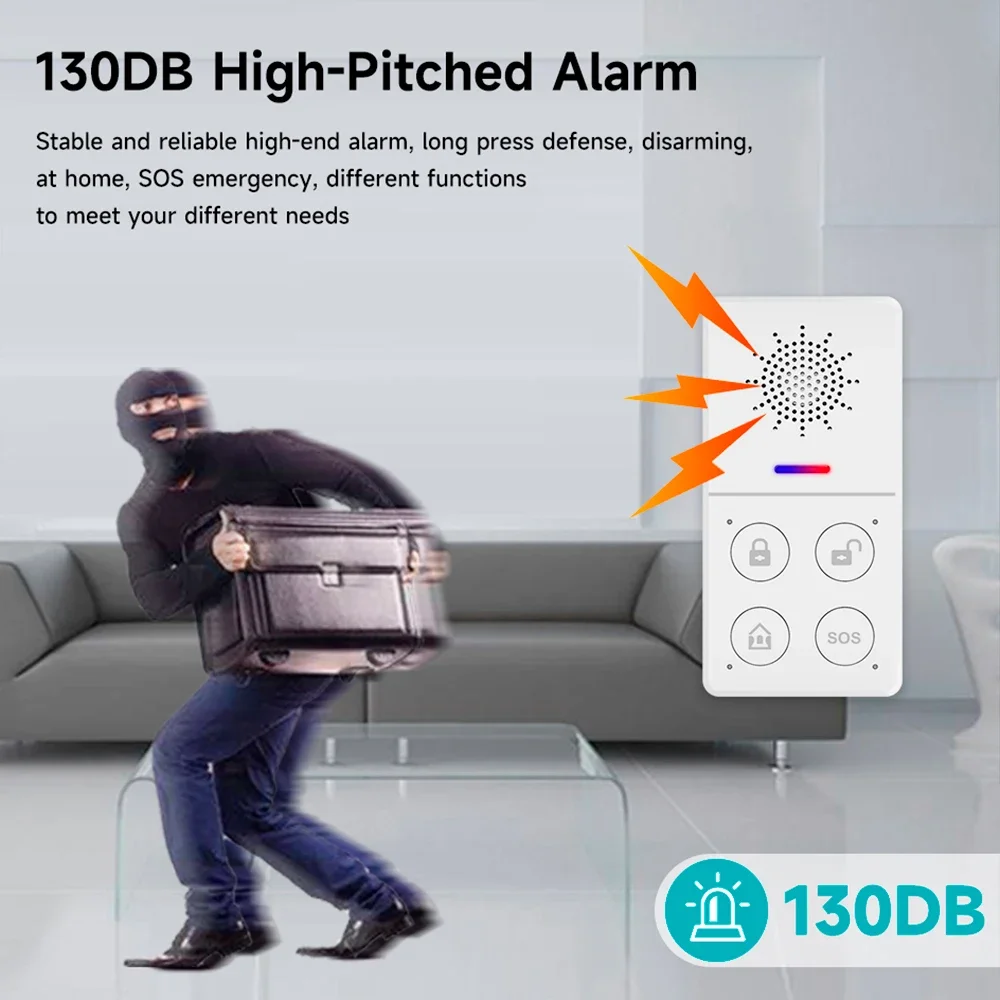 Tuya Wifi Smart Alarm System 4 - Sim Gsm Alarm 评论和价格