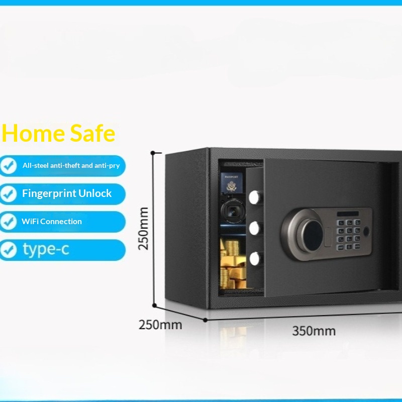 Electronic Password Safe 25cm  - Home Security Box 评论和价格