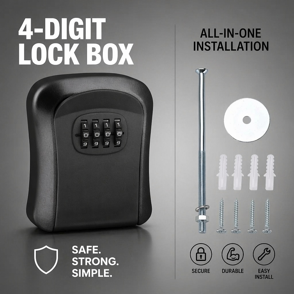 Wall Mount Waterproof Key Stor - Home Security Box 评论和价格